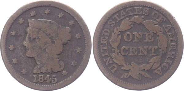 USA 1 Cent 1845 - -