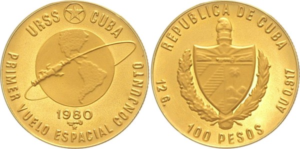 Kuba 100 Pesos 1980 - Weltraumflug