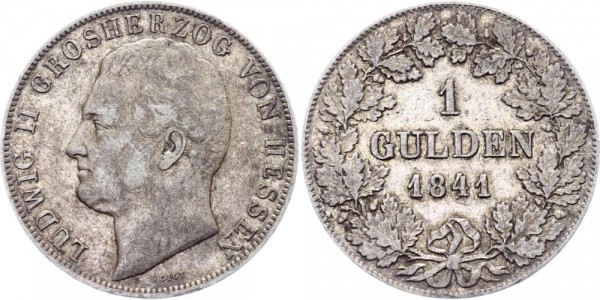 Hessen-Darmstadt 1 Gulden 1841 - Ludwig II. 1830-1848