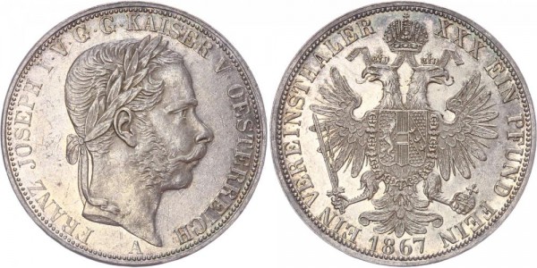 Österreich 1 Taler 1867 A Franz Josef