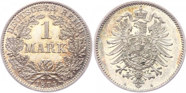 Kaiserreich 1 Mark 1874 A -