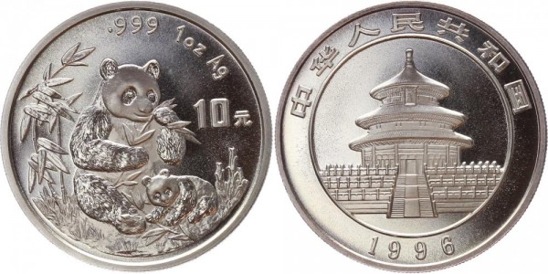 China 10 Yuan 1996 - Panda