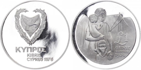 Zypern 1 Pfund 1974 - Flüchtlinge