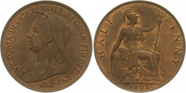 Großbritannien 1/2 Penny 1901 - Queen Victoria 1837-1901