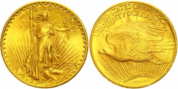 USA 20$ (20 Dollars) 1924 - St. Gaudens