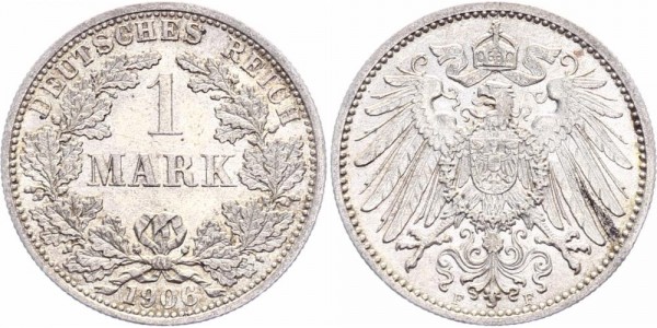 Kaiserreich 1 Mark 1906 F Kursmünze