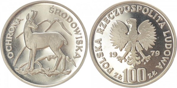 Polen 100 Zloty 1979 - Gämse