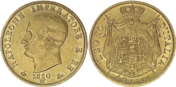 Italien 40 Lire 1810 M Napoleon