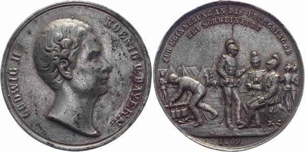 Bayern Medaille 1869 - Übungslager bei Schweinfurt