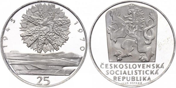Tschechoslowakei 25 Kronen 1970 - 25 Jahre CSSR