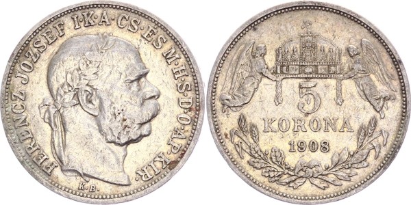 Österreich-Ungarn 5 Korona 1908 - Franz Josef