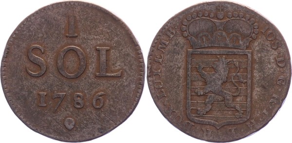 Luxemburg 1 Sol 1786 - -