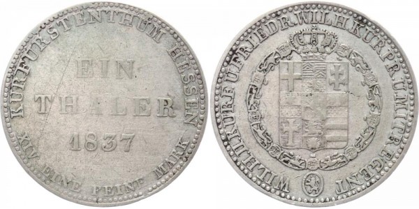 Hessen Taler 1837 - Friedrich Wilhelm