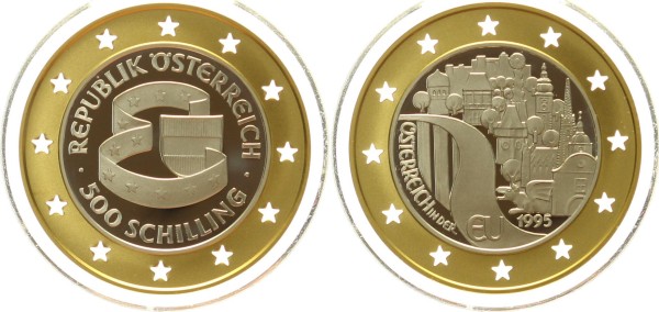Österreich 500 Schilling 1995 - EU-Beitritt Österreich
