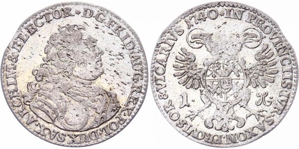 Sachsen 1 Groschen 1740 - Friedrich August II. 1733-1763