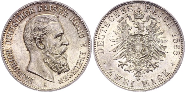 Preussen 2 Mark 1888 - Friedrich III.