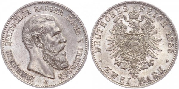 Preussen 2 Mark 1888 - Friedrich III.