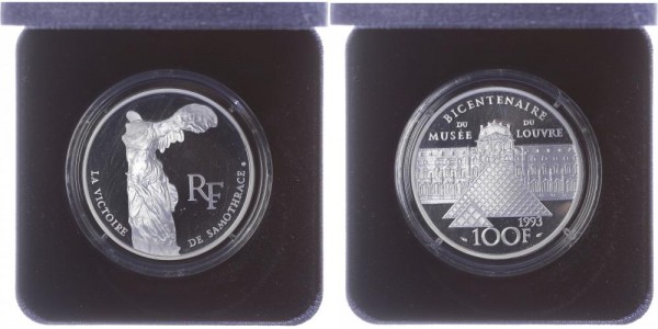 Frankreich 100 Francs 1993 - 200 Jahre Louvre, La Victoire de Samothrace