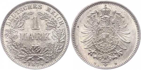 Kaiserreich 1 Mark 1874 D -