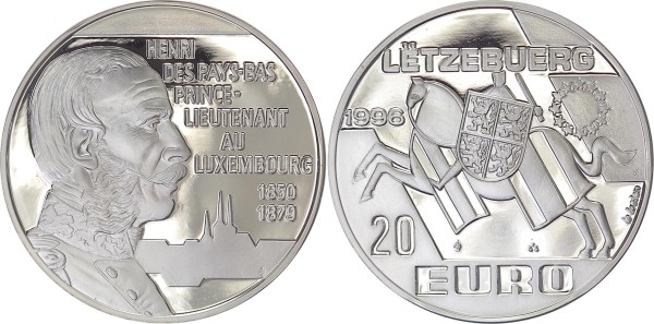 Luxemburg 20 Euro 1996 Jean I. (Henri - Großherzog von Luxemburg)