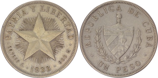 Kuba 1 Peso 1933