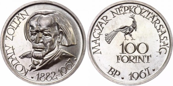 Ungarn 100 Forint 1967 - Zoltán Kodály