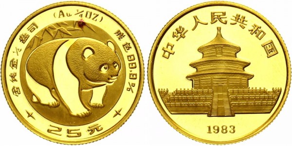 China 25 Yuan (1/4 Oz) 1983 - Panda