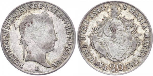 Österreich-Ungarn 20 Kreuzer 1841 B Ferdinand I. 1835-1851