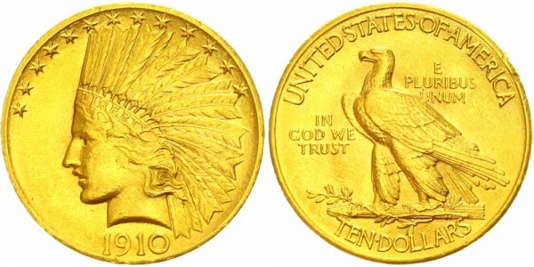 USA 10$ (10 Dollars) 1910 - Indian Head