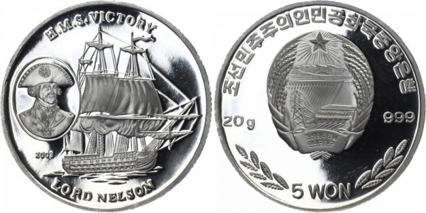 NORDKOREA 5 Won 2003 - HMS Victory