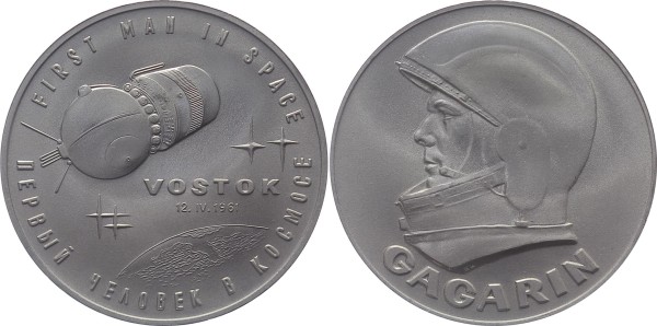 Russland/UdSSR Medaille 1961 Gagarin/Vostok First Man in Space