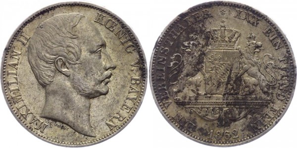 Bayern Vereinstaler 1862 - Maximilian II. Joseph 1848-1864