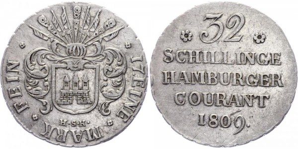Hamburg 32 Schilling 1809 - Freie Hansestadt, Courant