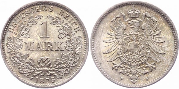 Kaiserreich 1 Mark 1875 F -