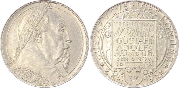 Schweden 2 Kronor 1932 - Gustav II. Adolf