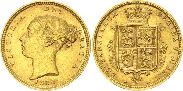 Großbritannien 1/2 Sovereign 1880 - Victoria
