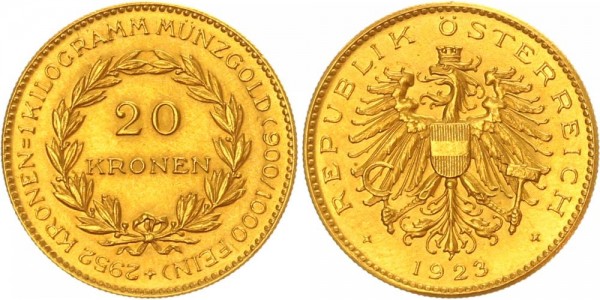 Österreich 20 Kronen 1923
