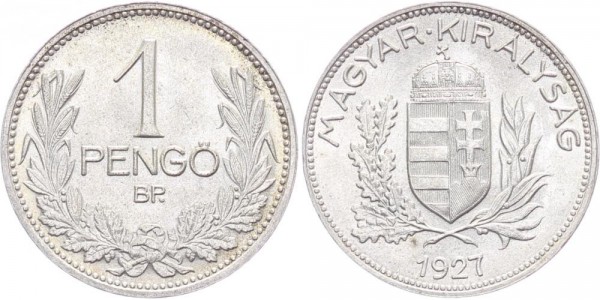 Ungarn 1 Pengö 1927 - Kursmünze