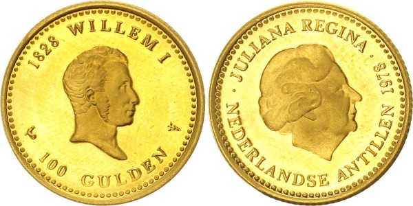 Niederländische Antillen 100 Gulden 1978 - Juliana - 150 Jahre Zentralbank