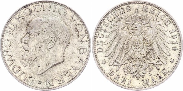 Bayern 3 Mark 1914 - Ludwig III.
