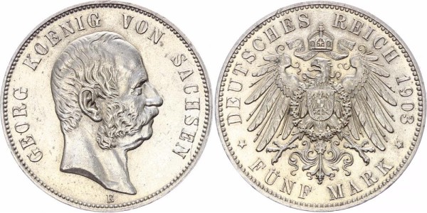 Sachsen 5 Mark 1903 - Georg