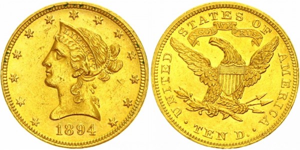 USA 10$ (10 Dollars) 1894 - Liberty Head