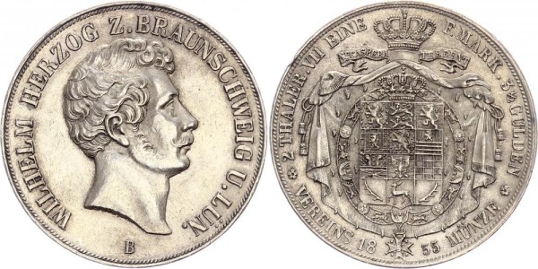 Braunschweig Doppeltaler 1855 - Wilhelm 1831-1884