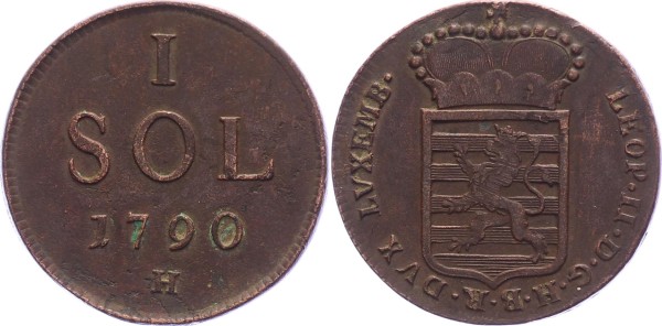 Luxemburg 1 Sol 1790 - -