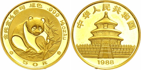 China 50 Yuan (1/2 Unze) 1988 - Panda