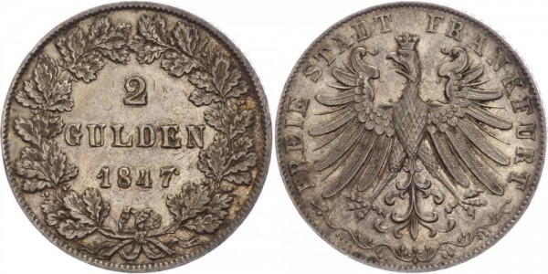 Frankfurt Doppelgulden (2 Gulden) 1847 - Freie Stadt