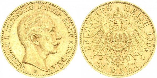 Preussen 20 Mark 1904 - Wilhelm II. 1891-1918