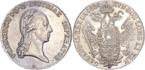 Österreich Taler 1824 A Franz I. (II.)
