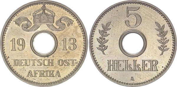 Deutsch-Ostafrika 5 Heller 1913 A