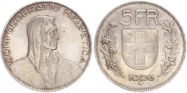 Schweiz 5 Franken 1926 B